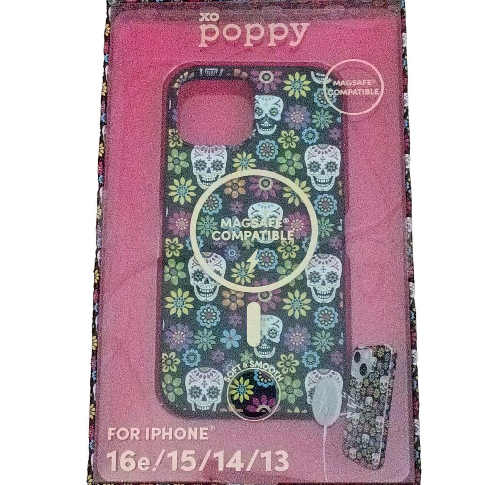 Halloween Phone Case Compatible iPhone 13/14/15/16e Dia Los Muertos Sugar Skull